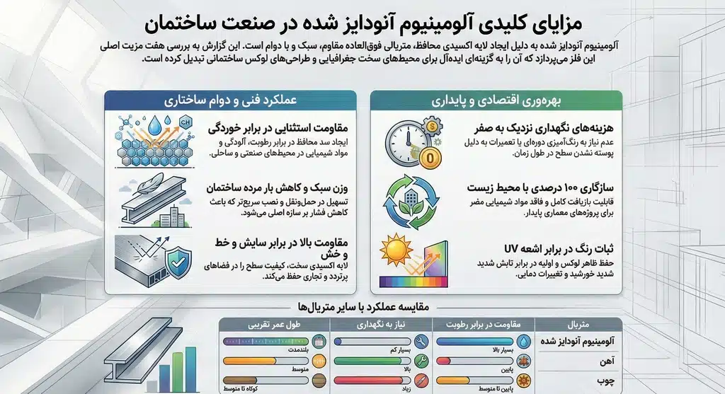 مزایای آلومینیوم آنودایز شده